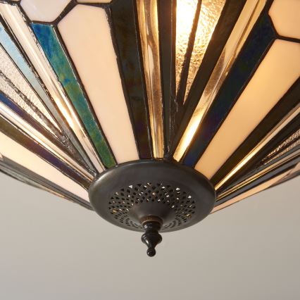 Endon 111895 - Lámpara de techo de superficie Tiffany ASTORIA 3xE27/10W/230V Ø 48 cm
