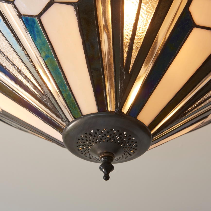 Endon 111895 - Lámpara de techo de superficie Tiffany ASTORIA 3xE27/10W/230V Ø 48 cm