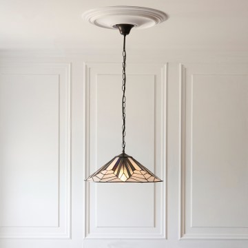 Endon 111922 - Lámpara colgante con cadena Tiffany ASTORIA 3xE27/10W/230V Ø 48 cm