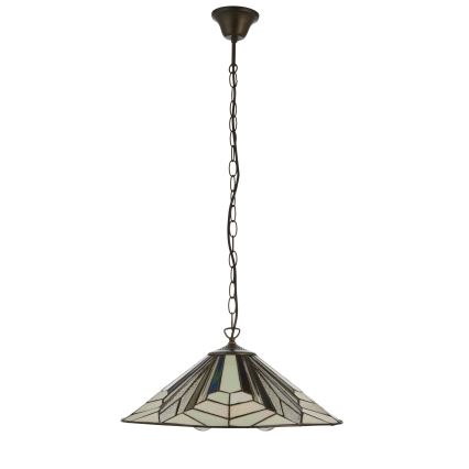 Endon 111922 - Lámpara colgante con cadena Tiffany ASTORIA 3xE27/10W/230V Ø 48 cm