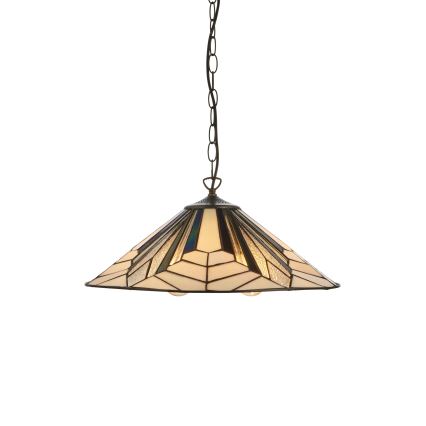 Endon 111922 - Lámpara colgante con cadena Tiffany ASTORIA 3xE27/10W/230V Ø 48 cm