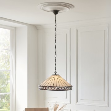 Endon 111961 - Lámpara colgante estilo Tiffany FARGO 3xE27/10W/230V, diámetro 50 cm