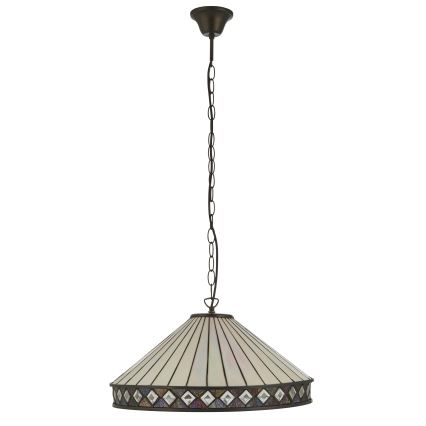 Endon 111961 - Lámpara colgante estilo Tiffany FARGO 3xE27/10W/230V, diámetro 50 cm