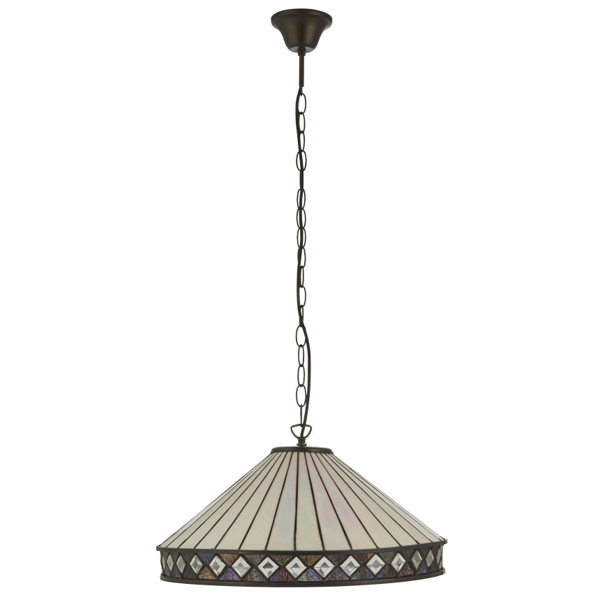 Endon 111961 - Lámpara colgante estilo Tiffany FARGO 3xE27/10W/230V, diámetro 50 cm