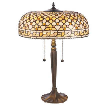 Endon 112178 - Lámpara de mesa Tiffany MILLE FEUX 2xE14/40W/230V diámetro 45 cm