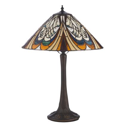 Endon 112185 - Lámpara de mesa Tiffany HECTOR 1xE27/10W/230V Ø 40 cm