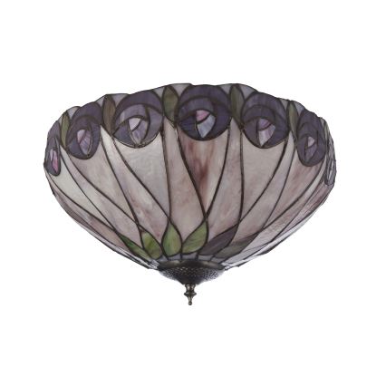 Endon 112188 - Lámpara de techo Tiffany HUTCHINSON 2xE27/60W/230V Ø 40 cm