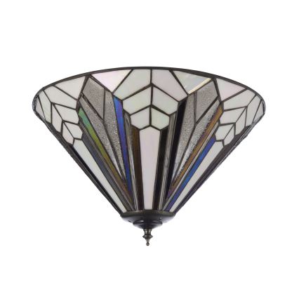 Endon 112191 - Lámpara de techo Tiffany ASTORIA 2xE27/60W/230V, diámetro 40 cm