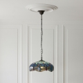 Endon 112195 - Lámpara colgante con cadena Tiffany DRAGONFLY 1xE27/60W/230V, Ø 41 cm