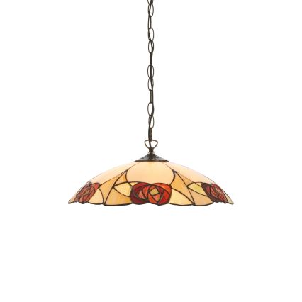 Endon 112197 - Lámpara colgante con cadena Tiffany INGRAM 1xE27/60W/230V Ø 45 cm