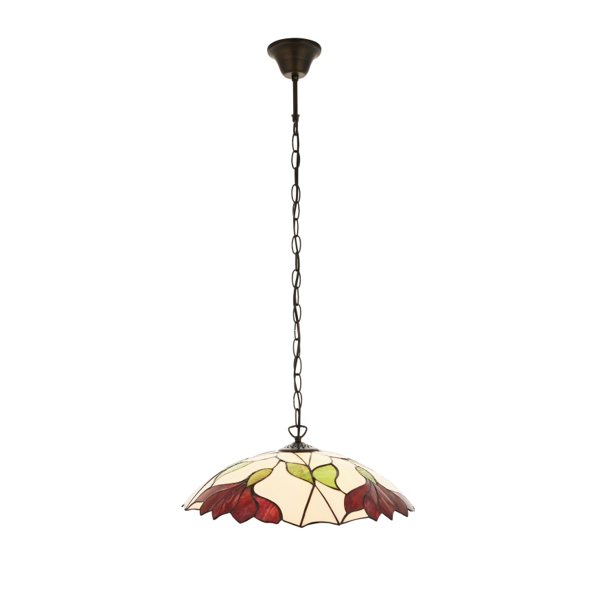 Endon 112246 - Lámpara colgante con cadena estilo Tiffany BOTANICA 1xE27/60W/230V Ø 45 cm