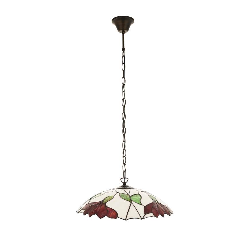 Endon 112246 - Lámpara colgante con cadena estilo Tiffany BOTANICA 1xE27/60W/230V Ø 45 cm