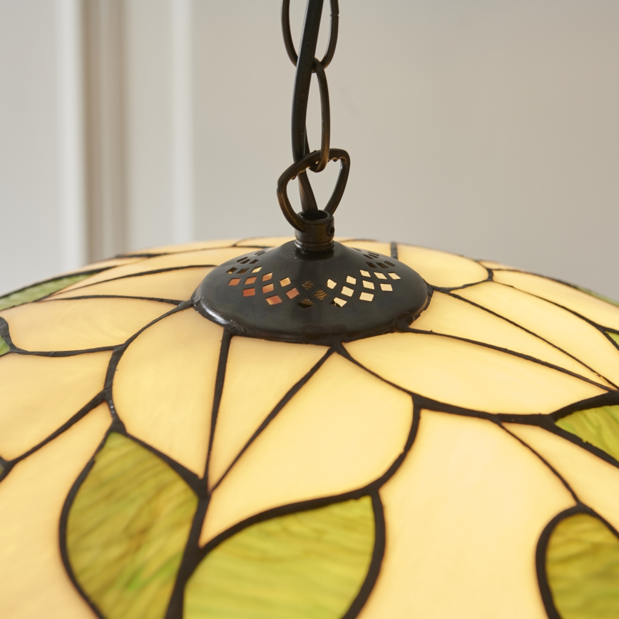 Endon 112246 - Lámpara colgante con cadena estilo Tiffany BOTANICA 1xE27/60W/230V Ø 45 cm