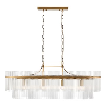 Endon 112573 - Lámpara colgante con cadena MARIETTA 4xE14/6W/230V latón/transparente