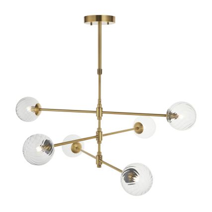 Endon 114039 - Lámpara colgante con varilla 6xG9/3,2W/230V dorada