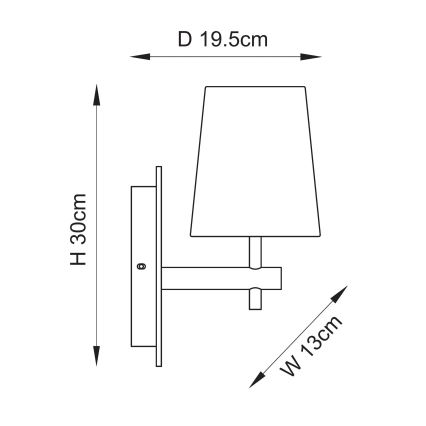 Endon 114200 - Aplique de pared 1xE14/7W/230V beige/dorado