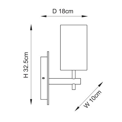 Endon 114201 - Lámpara de pared 1xE14/7W/230V beige/dorado