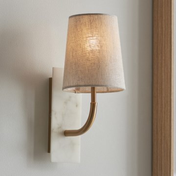Endon 114202 - Lámpara de pared 1xE14/7W/230V beige/dorada