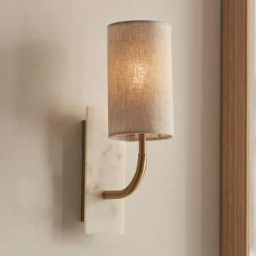 Endon 114203 - Aplique de pared 1xE14/7W/230V beige/dorado
