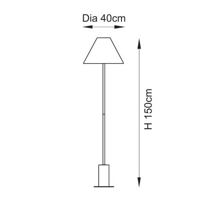 Endon 114209 - Lámpara de pie 1xE27/10W/230V beige/dorado