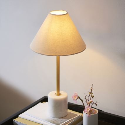 Endon 114211 - Lámpara de mesa 1xE14/7W/230V beige/latón