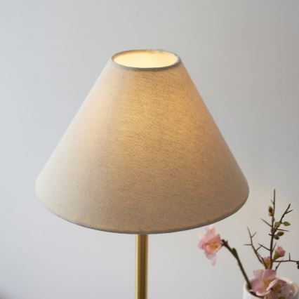 Endon 114211 - Lámpara de mesa 1xE14/7W/230V beige/latón