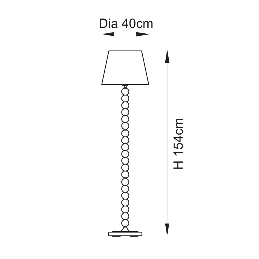 Endon 114632 - Lámpara de pie HIGGLEDY 1xE27/10W/230V beige