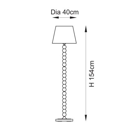 Endon 114634 - Lámpara de pie HIGGLEDY 1xE27/10W/230V verde/gris