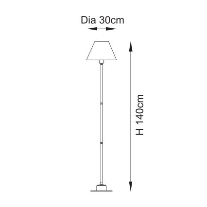 Endon 114778 - Lámpara de pie recargable LED regulable BURLEY LED/1,5W/5V 3600 mAh latón/azul