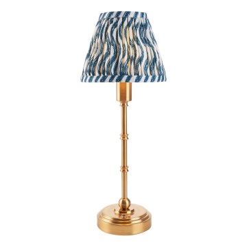 Endon 114796 - Lámpara de mesa LED recargable y regulable BURLEY LED/1,5W/5V 3600 mAh latón/azul