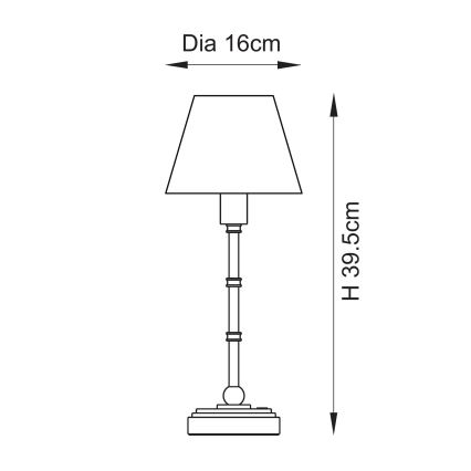 Endon 114800 - Lámpara de mesa LED recargable y regulable BURLEY LED/1,5W/5V 3600 mAh latón/verde