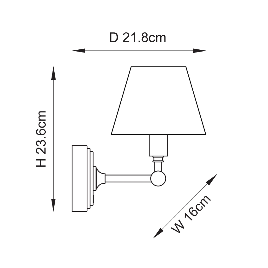 Endon 114817 - Lámpara de pared LED recargable y regulable BURLEY LED/1,5W/5V 3600 mAh latón/rosa
