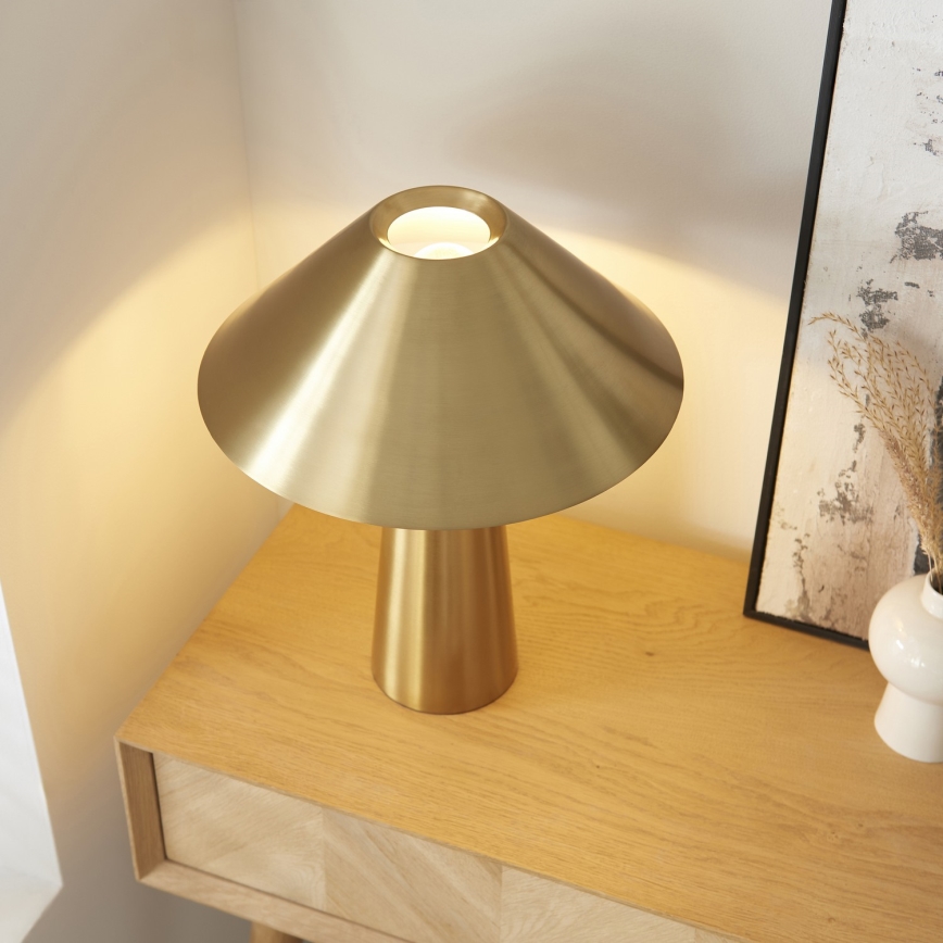 Endon 118685 - Lámpara de mesa ISAK 1xE27/10W/230V dorada