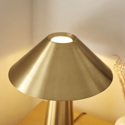 Endon 118685 - Lámpara de mesa ISAK 1xE27/10W/230V dorada