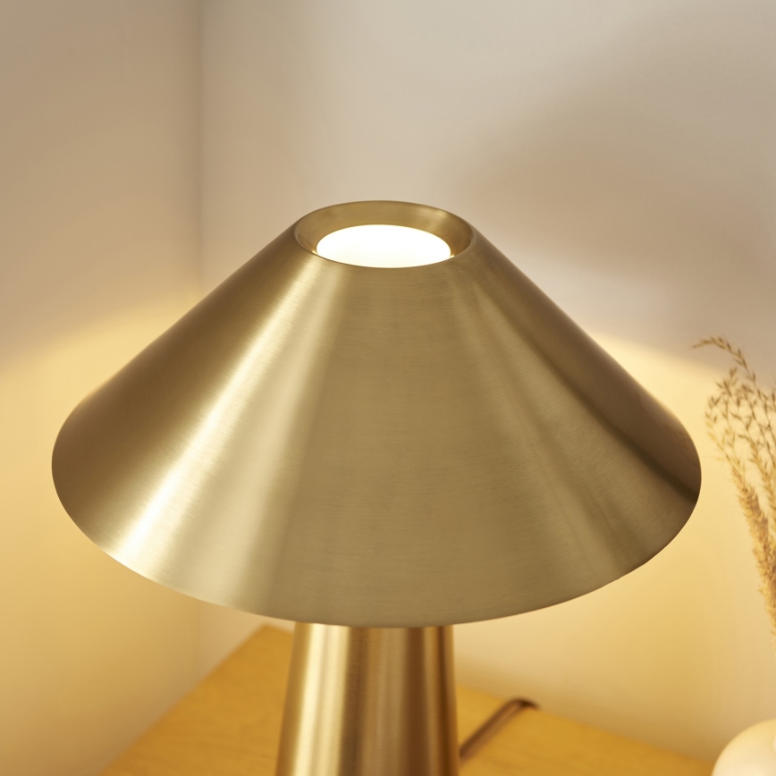 Endon 118685 - Lámpara de mesa ISAK 1xE27/10W/230V dorada