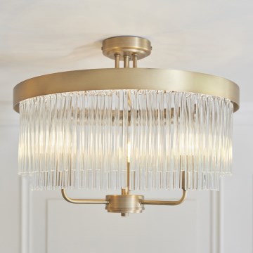 Endon 119109 - Lámpara de techo de montaje en superficie CLERMONT 3xE14/6W/230V latón