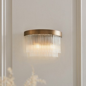 Endon 119125 - Aplique de pared CLERMONT 2xE14/6W/230V latón