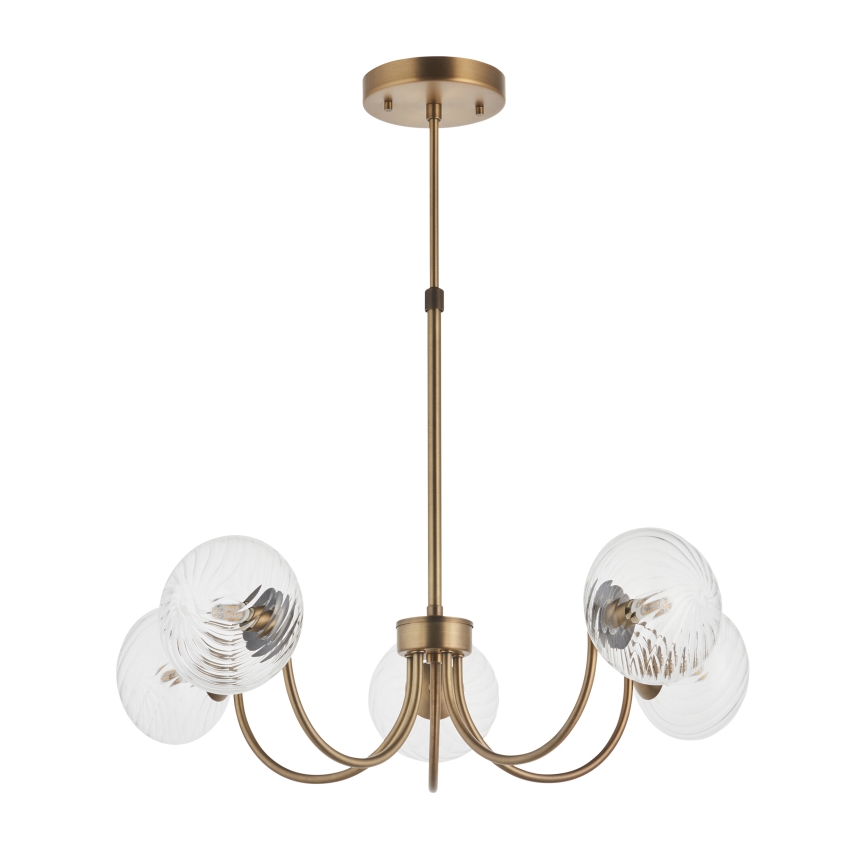Endon 119210 - Lámpara colgante con varilla HAGUE 5xG9/5W/230V latón