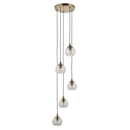 Endon 119435 - Lámpara colgante con cable ALLEGRA 5xE14/7W/230V latón