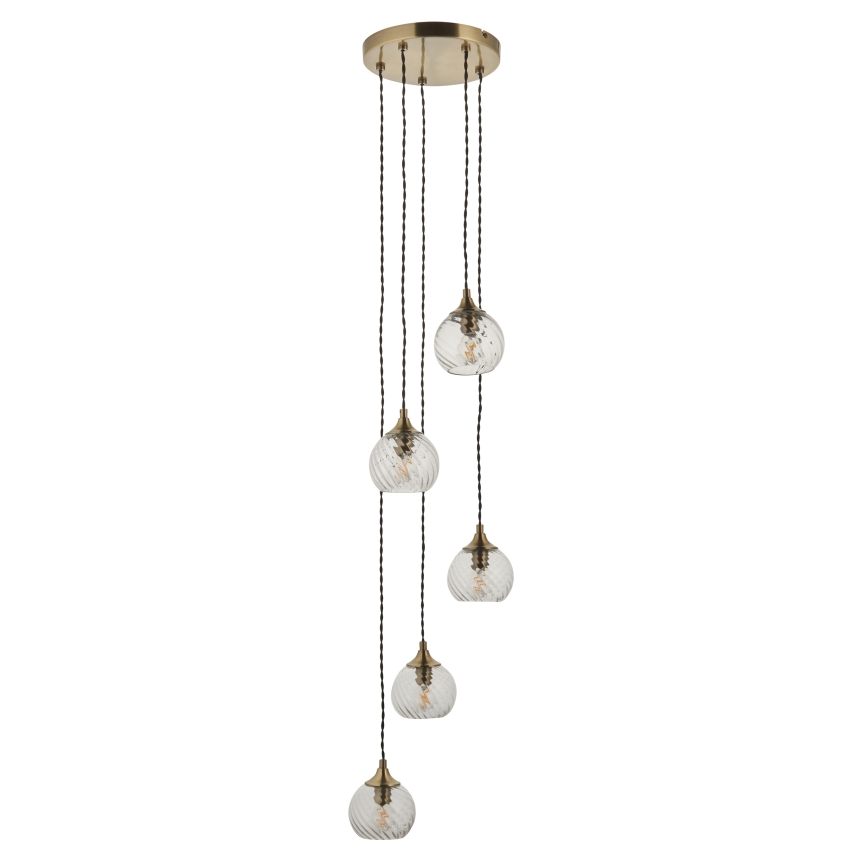 Endon 119435 - Lámpara colgante con cable ALLEGRA 5xE14/7W/230V latón