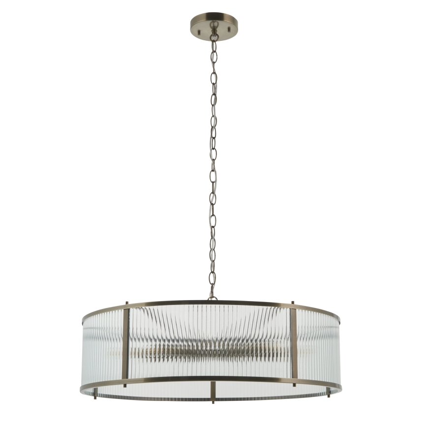 Endon 119455 - Lámpara colgante con cadena RIDGETON 8xE14/7W/230V acabado en cromo mate