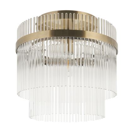 Endon 119492 - Lámpara de techo de superficie MARIETTA 1xE27/10W/230V latón/cristal transparente