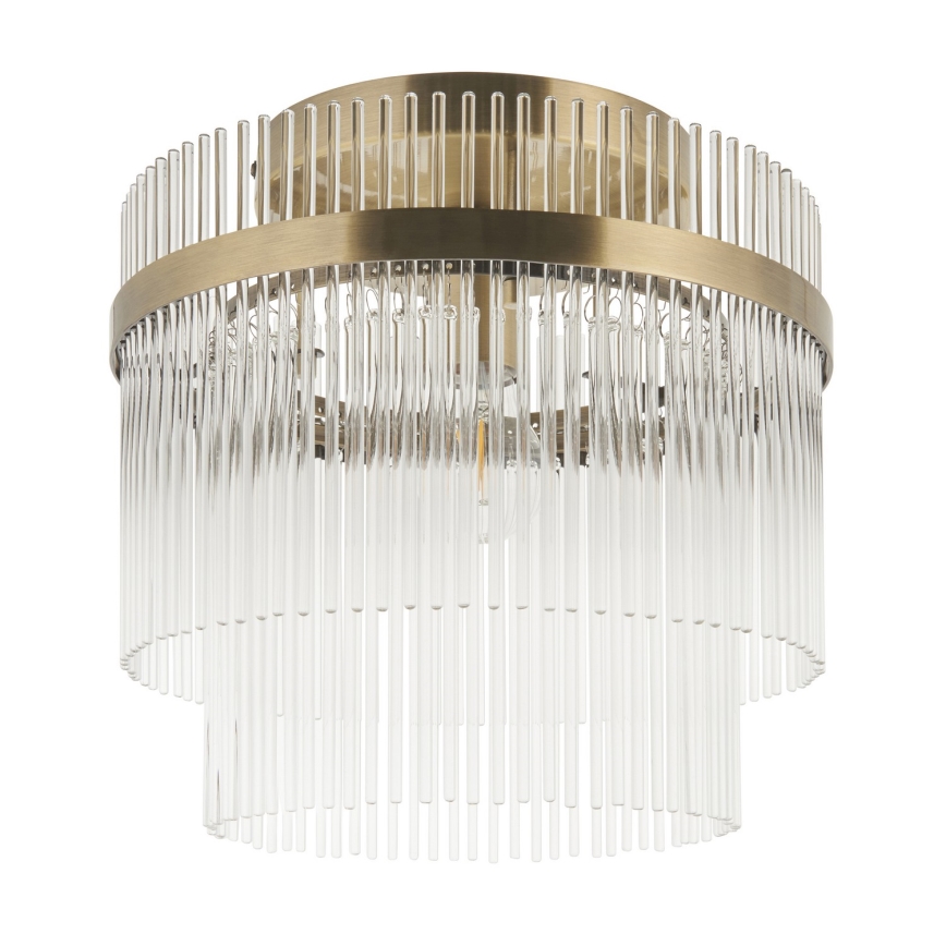 Endon 119492 - Lámpara de techo de superficie MARIETTA 1xE27/10W/230V latón/cristal transparente