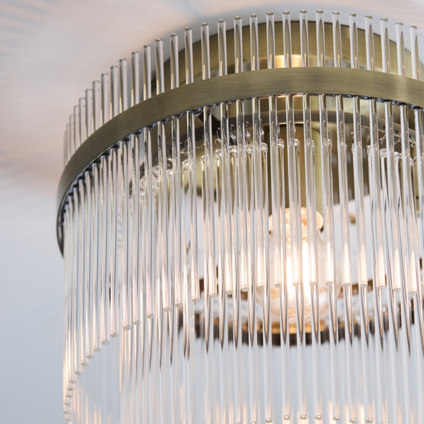 Endon 119492 - Lámpara de techo de superficie MARIETTA 1xE27/10W/230V latón/cristal transparente