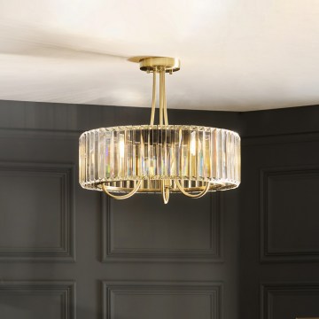 Endon 119609 - Lámpara colgante con varilla VISCONTI 3xE14/6W/230V latón