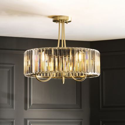 Endon 119609 - Lámpara colgante con varilla VISCONTI 3xE14/6W/230V latón