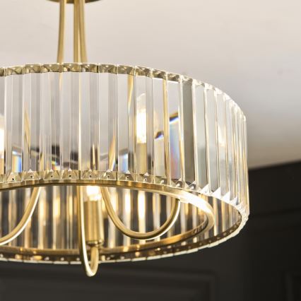 Endon 119609 - Lámpara colgante con varilla VISCONTI 3xE14/6W/230V latón