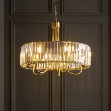 Endon 119610 - Candelabro con cadena VISCONTI, 5xE14/6W/230V, latón