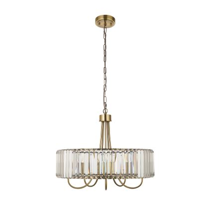 Endon 119610 - Candelabro con cadena VISCONTI, 5xE14/6W/230V, latón