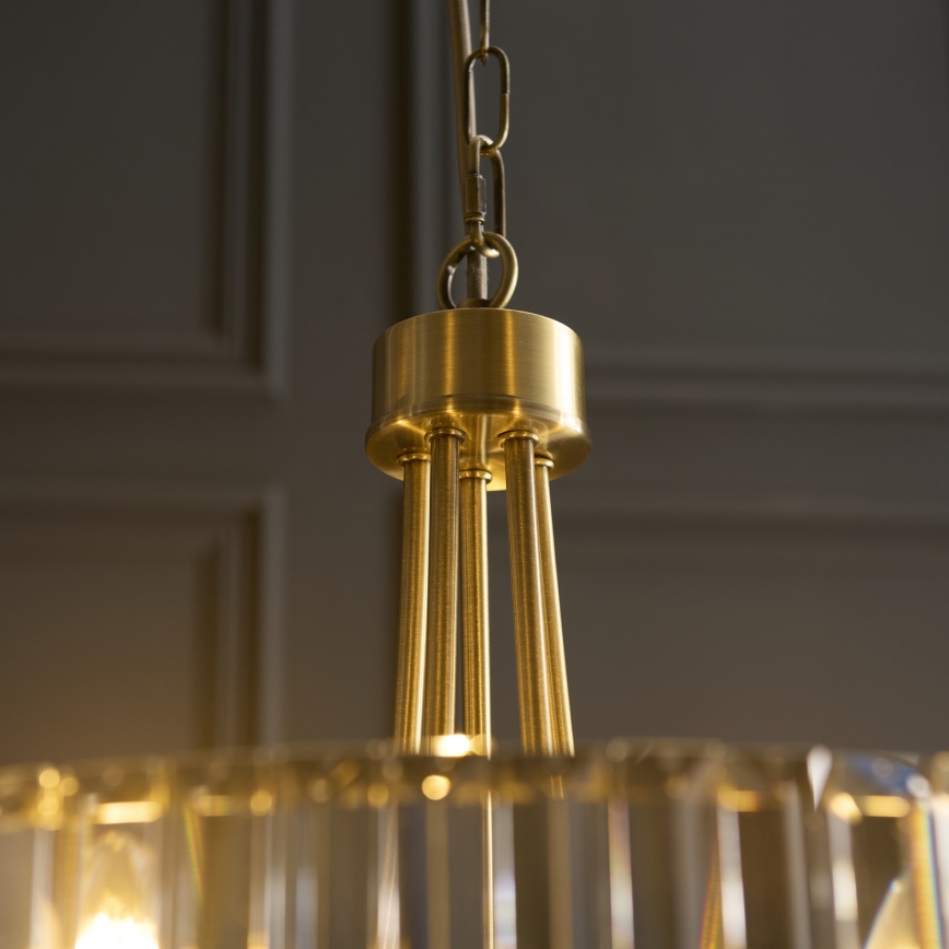 Endon 119610 - Candelabro con cadena VISCONTI, 5xE14/6W/230V, latón